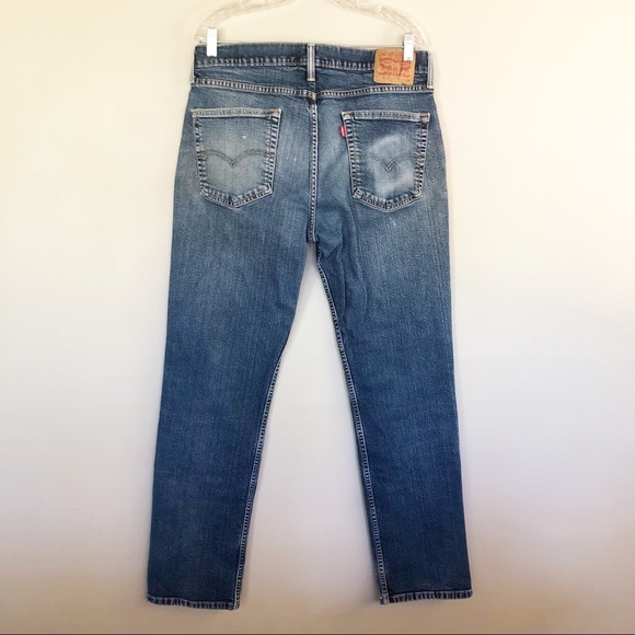 Levi Strauss Mens 514 Slim Straight Jeans 36x34 Blue Denim Faded Medium Wash - Picture 6 of 7